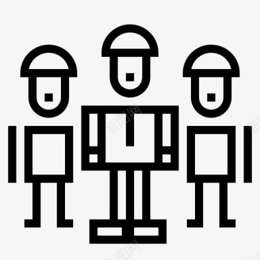 团队合作商人团队图标图标