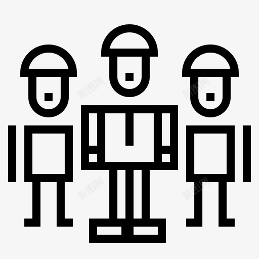 团队合作商人团队图标svg_新图网 https://ixintu.com 办公室 商人 团队 团队合作 网络