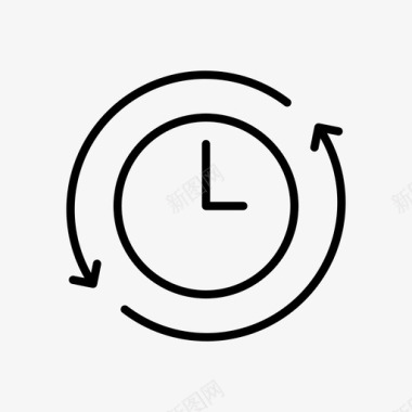 时间进程时钟时间管理图标图标