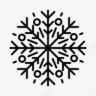 雪花圣诞节雪晶图标图标