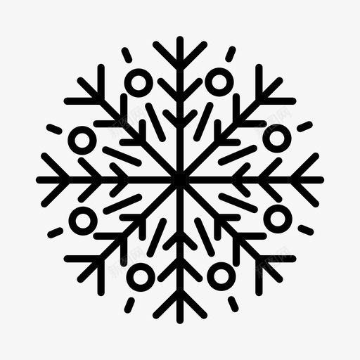 雪花圣诞节雪晶图标svg_新图网 https://ixintu.com 冬天 圣诞节 雪晶 雪花
