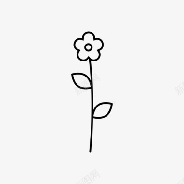 花雏菊植物图标图标