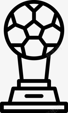 足球奖杯体育健身图标图标