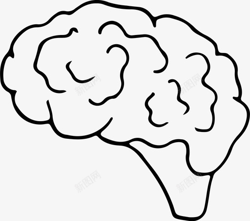大脑解剖学身体图标svg_新图网 https://ixintu.com 内脏 医学 大脑 解剖学 身体