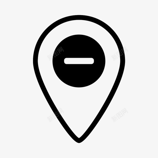 正位置地图负片图标svg_新图网 https://ixintu.com 地图 旅行 正位置 负片
