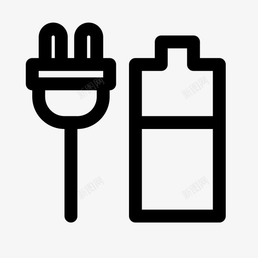 电源连接电池电量电池负载图标svg_新图网 https://ixintu.com 电池电量 电池负载 电源连接 计算