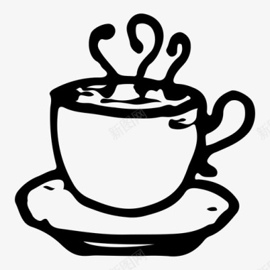 杯子咖啡手绘图标图标