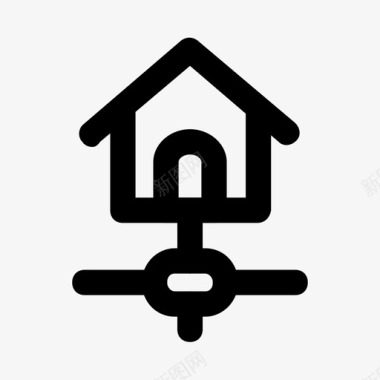 住宅连接家庭图标图标
