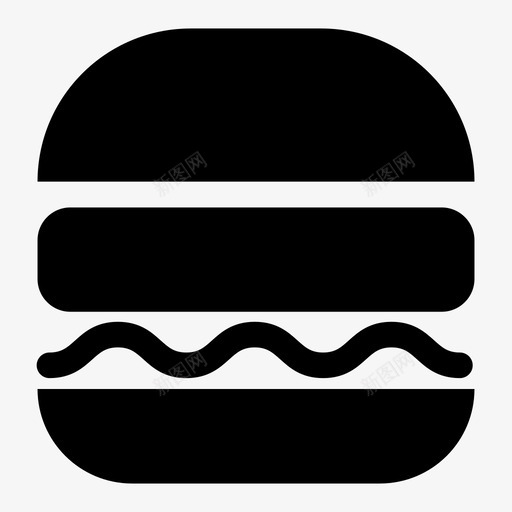 汉堡快餐餐食图标svg_新图网 https://ixintu.com 快餐 服务 汉堡 餐厅 餐食