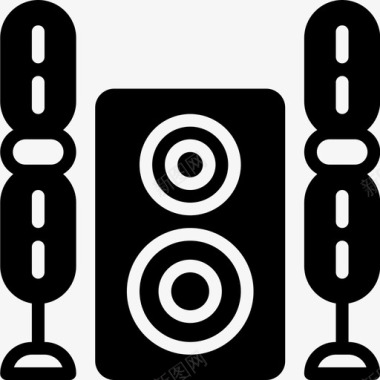 扬声器音乐唱歌图标图标