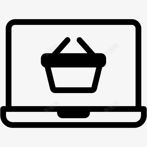 购物车列桌面图标svg_新图网 https://ixintu.com 列 显示器 桌面 界面 笔记本电脑 笔记本电脑混合 购物车
