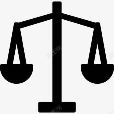 司法平衡商业与金融图标图标