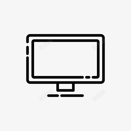 显示器计算机桌面图标svg_新图网 https://ixintu.com 办公室 工作 显示器 桌面 计算机 通用工作和办公室图标