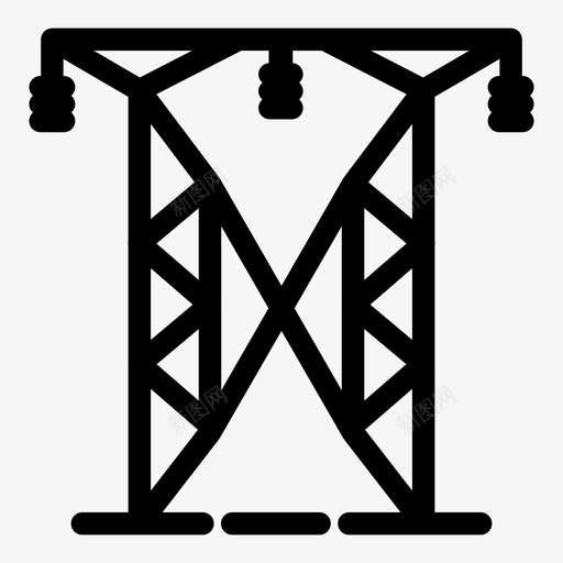 电力电缆电气图标svg_新图网 https://ixintu.com 电力 电气 电源 电线 电缆