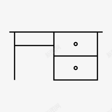 书桌箱子家具图标图标
