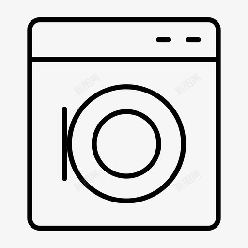 洗衣房洗衣机滚筒图标svg_新图网 https://ixintu.com 旅社瘦身 洗衣房 洗衣机 滚筒