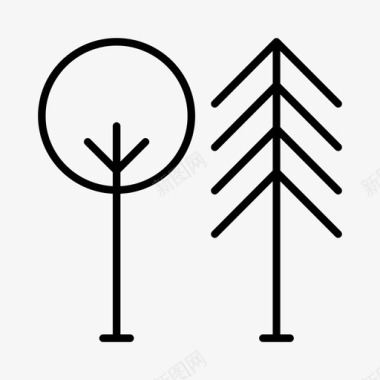 树木庄园花园图标图标
