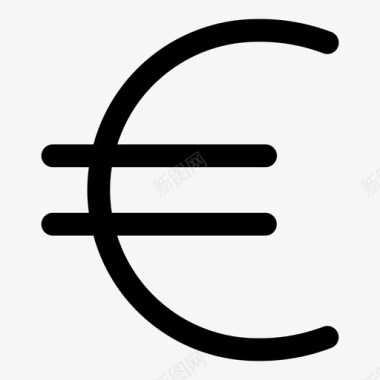 欧元现金货币硬币图标图标
