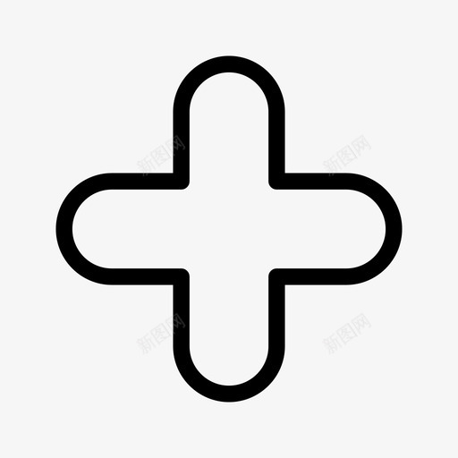 加法按钮数学图标svg_新图网 https://ixintu.com 加 加法 按钮 数学