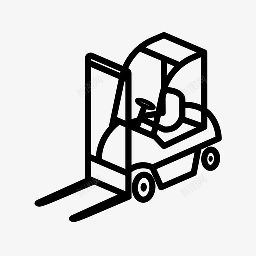 叉车货物集装箱图标svg_新图网 https://ixintu.com 叉车 商务电子商务物流 物流 货物 送货 集装箱