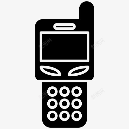 移动电话复古移动电话实心图标svg_新图网 https://ixintu.com 复古 移动电话 移动电话实心