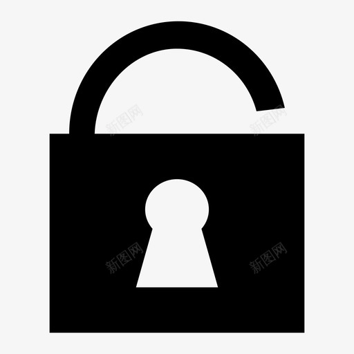 挂锁锁定保护图标svg_新图网 https://ixintu.com 保护 安全 挂锁 解锁 锁定