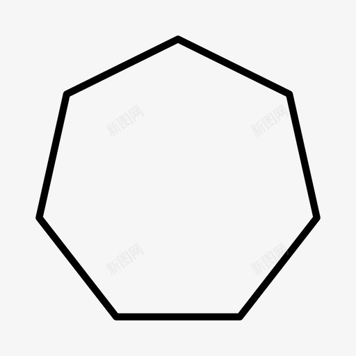 七边形几何多边形图标svg_新图网 https://ixintu.com 七边形 几何 多边形 形状