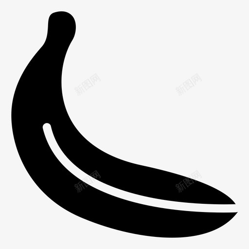 香蕉食用食品图标svg_新图网 https://ixintu.com 新鲜 水果 食品 食用 香蕉