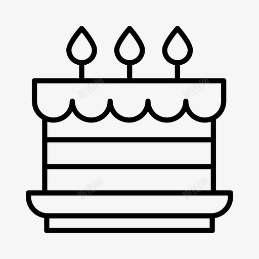 蛋糕生日庆祝图标svg_新图网 https://ixintu.com 庆祝 母亲节 生日 聚会 蛋糕 食物