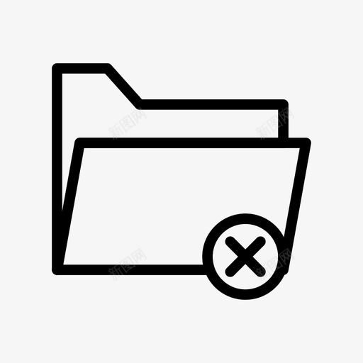 文件夹存档取消文件夹图标svg_新图网 https://ixintu.com 删除 办公室 办公室行图标 取消文件夹 存档 文件夹