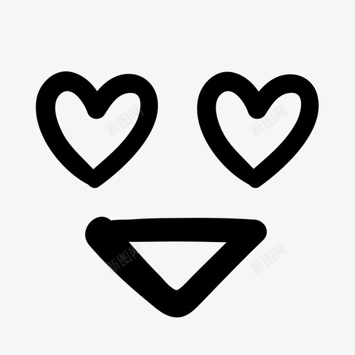 在爱表情手绘图标svg_新图网 https://ixintu.com 在爱 微笑 心 快乐 手绘 表情 表情线涂鸦