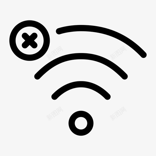 离线无wifi信号图标svg_新图网 https://ixintu.com 信号 无wifi 无线 离线
