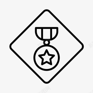 服务徽章军队服役勋章图标图标