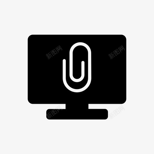 附加附件计算机图标svg_新图网 https://ixintu.com 搜索引擎优化 计算机 附件 附加