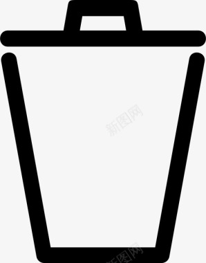 垃圾桶篮子桶图标图标