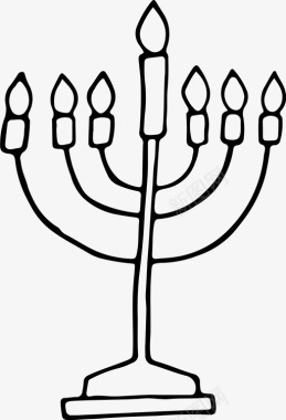 蜡烛信仰犹太教图标图标