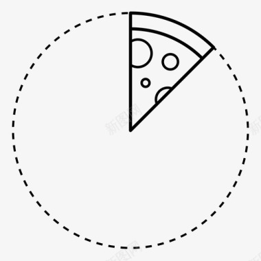 披萨八分之一全切片图标图标