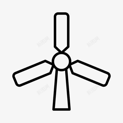 风力涡轮机生态绿色能源图标svg_新图网 https://ixintu.com 可再生能源 可持续发展 生态 绿色能源 风力涡轮机