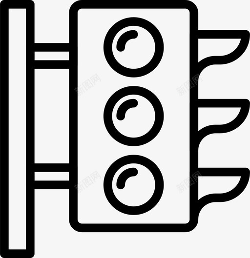 红绿灯建筑城市图标svg_新图网 https://ixintu.com Pretycons城市卷1大纲 城市 建筑 红绿灯 街道