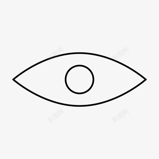 眼睛视线视野图标svg_新图网 https://ixintu.com 眼睛 网络用户界面线 视线 视觉 视野