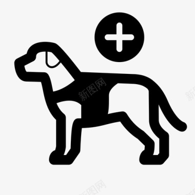服务狗援助狗服务动物图标图标
