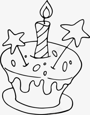 生日蛋糕庆祝乐趣图标图标