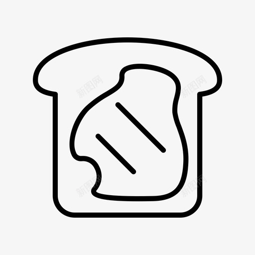 吐司面包早餐图标svg_新图网 https://ixintu.com 吐司 早餐 点心 面包 食物 餐