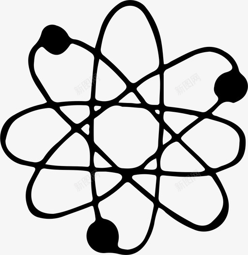 原子化学教育图标svg_新图网 https://ixintu.com 化学 原子 学习 学校 教育