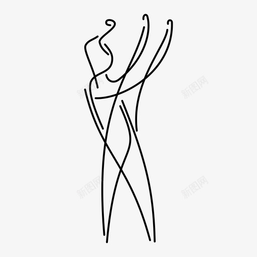 祈祷抽象形象图标svg_新图网 https://ixintu.com 姿势 形象 抽象 祈祷 线条 跳舞的人