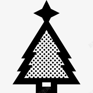 松树圣诞节假日图标图标