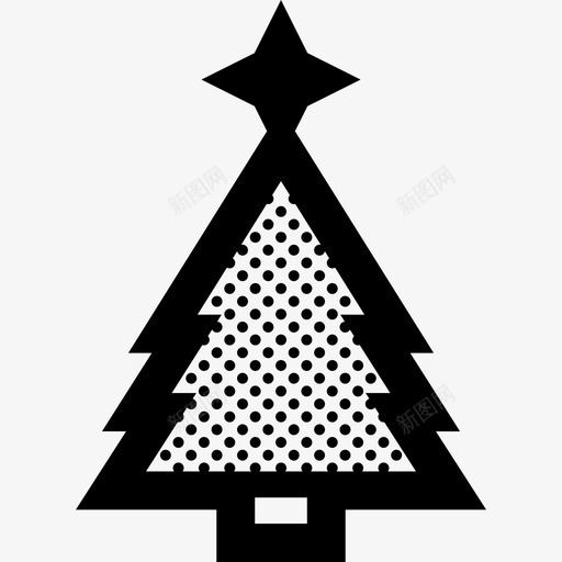 松树圣诞节假日图标svg_新图网 https://ixintu.com 假日 圣诞树 圣诞节 松树 浓密的轮廓点缀其间