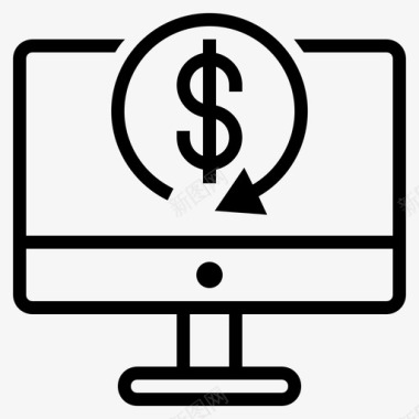 商务电脑网上商务投资图标图标