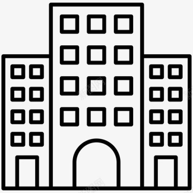 酒店建筑住宅图标图标