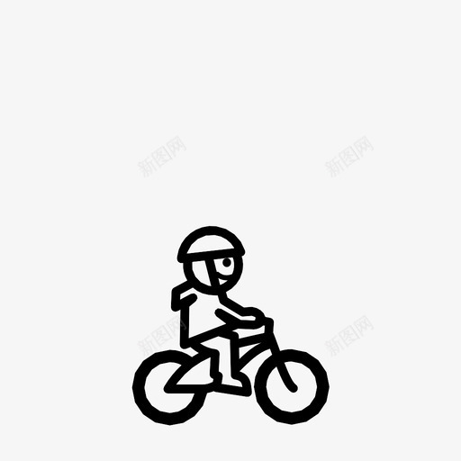 儿童骑自行车男孩头盔图标svg_新图网 https://ixintu.com 交通类型 儿童骑自行车 头盔 安全 男孩